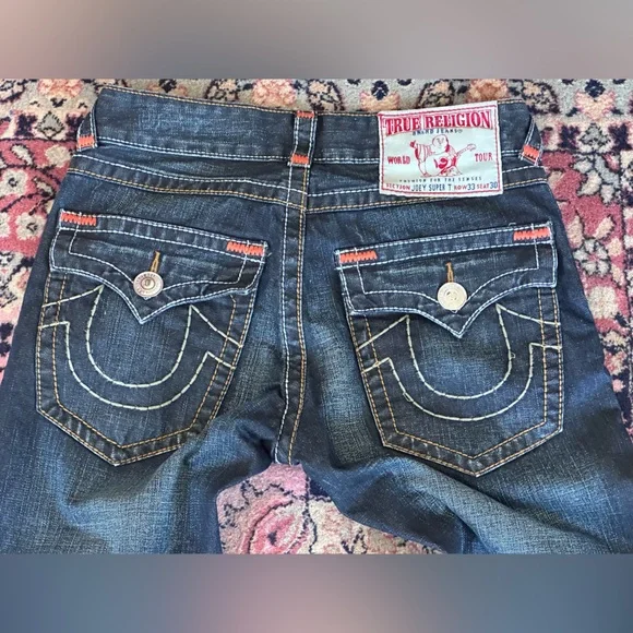 True Religion Joey Super T Row 33 Seat 30 Men's Blue Jeans Size 30x30
